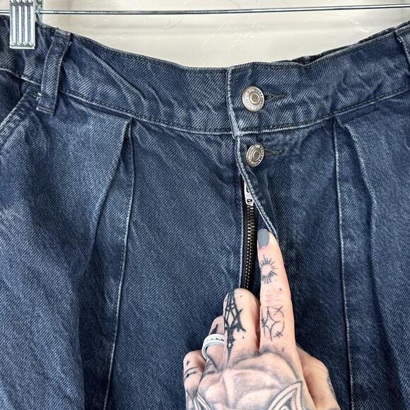 Free People We The Free Black Wash Marx Cargo Baggy Laid Back Pants Jeans - Picture 9 of 13